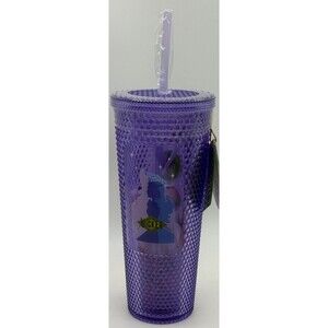 Wicked Purple Diamond Tumbler Cup w Straw Candy Filled New
